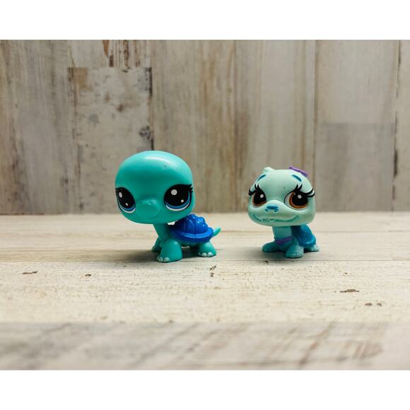 Littlest Pet Shop LPS Turtle and Baby EUC - Picture 1 of 3